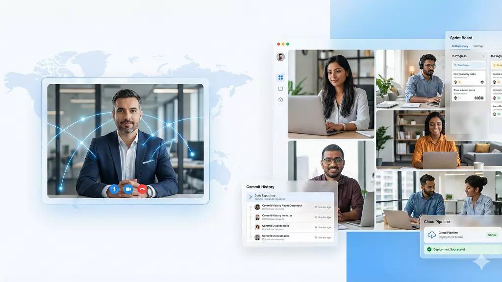 Remote software development team in India collaborating with global CTO in 2026