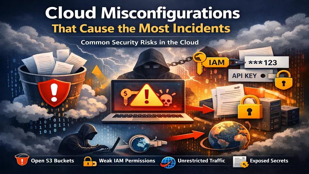 Cloud misconfigurations causing security incidents, data breaches, and compliance risks in modern cloud environments
